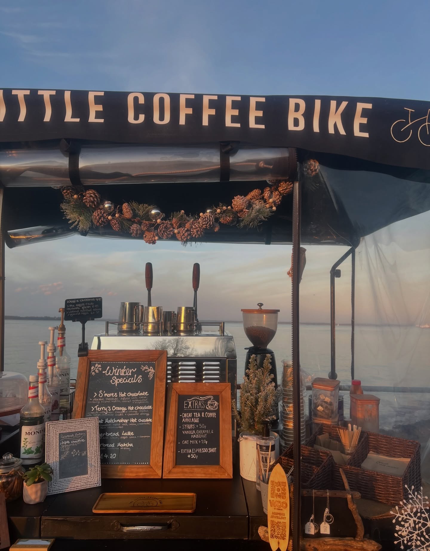 The Little Coffee Bike on the Cowes seafront