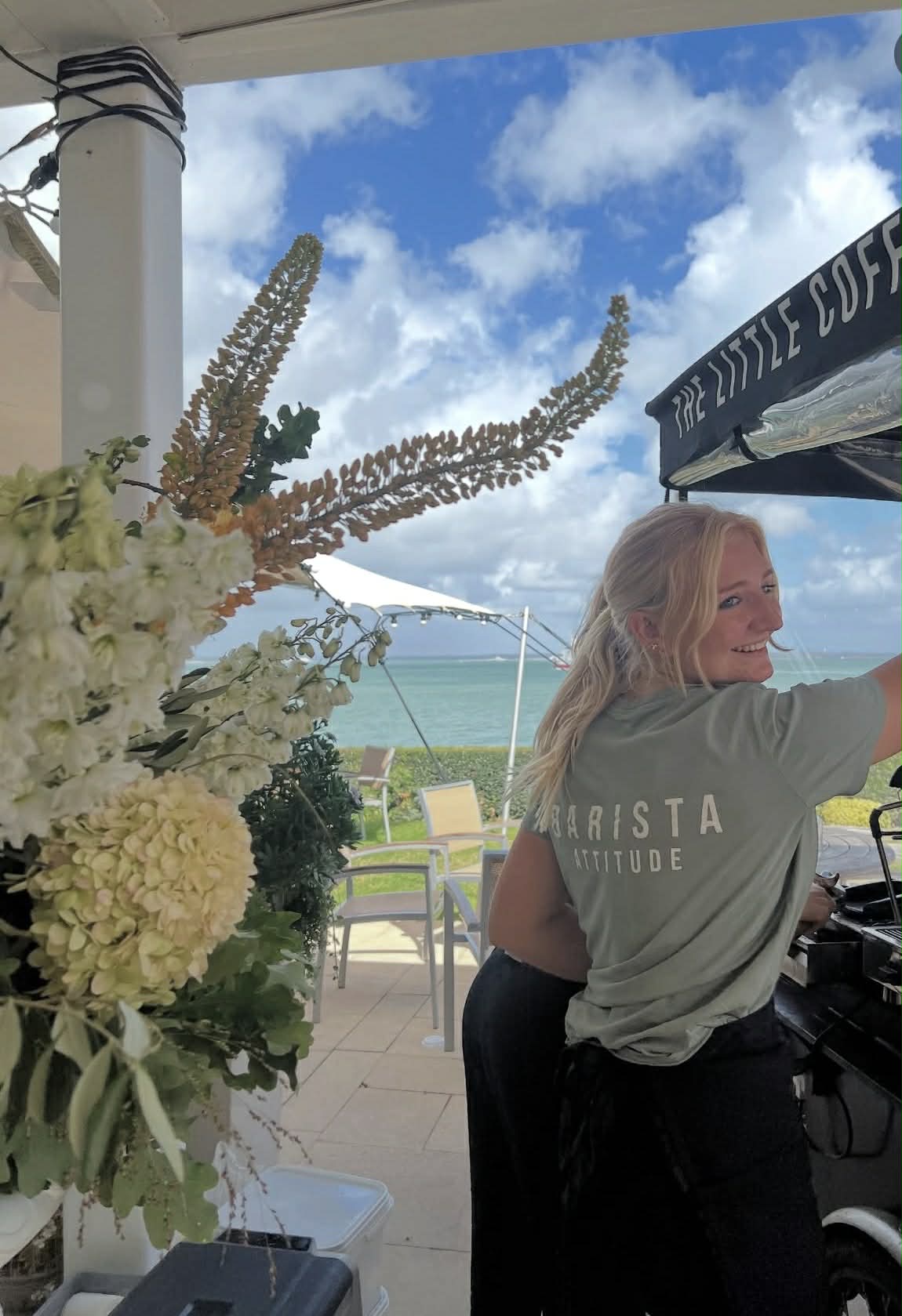 The Little Coffee Bike setup on the Cowes seafront